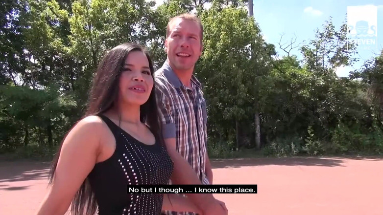 Steven Shame: 屋外で中出し:ドイツの大きなディックに誘惑されたアジアの熟女