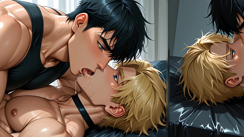 LustMen: Эта горячая сцена с глубокой глоткой Yaoi с двумя мускулистыми мужиками шокирует тебя