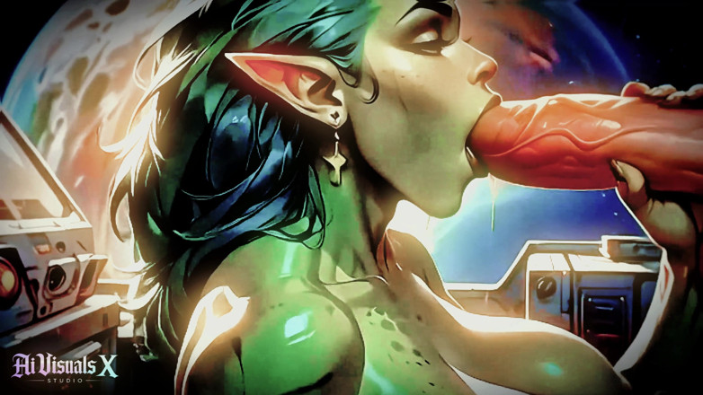 AI Visuals X: Orc Elf Alien Fantasy Boquete &amp; Compilação de Tetas - Pornô Animado (ai...