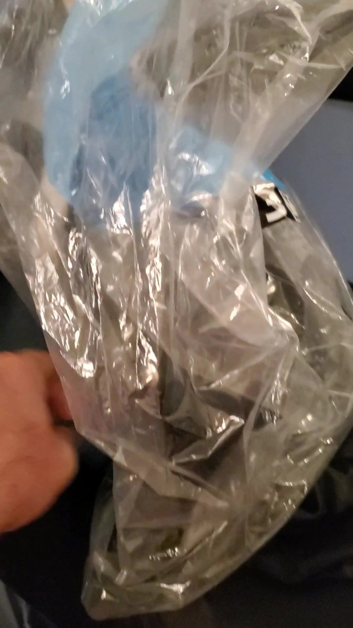 RefillMeAsYouWant: Ballgaggata in tuta generale. Sborro con il cappuccio di plastica