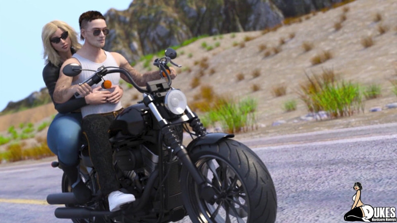 Dukes Hardcore Honeys: Biker chick dientot beberapa kontol dalam misi pertamanya