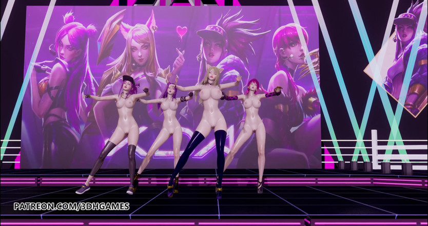 3D-Hentai Games: Girls day - tarian bugil ahri, akali, evelynn, kaisa tarian bugil 3d...