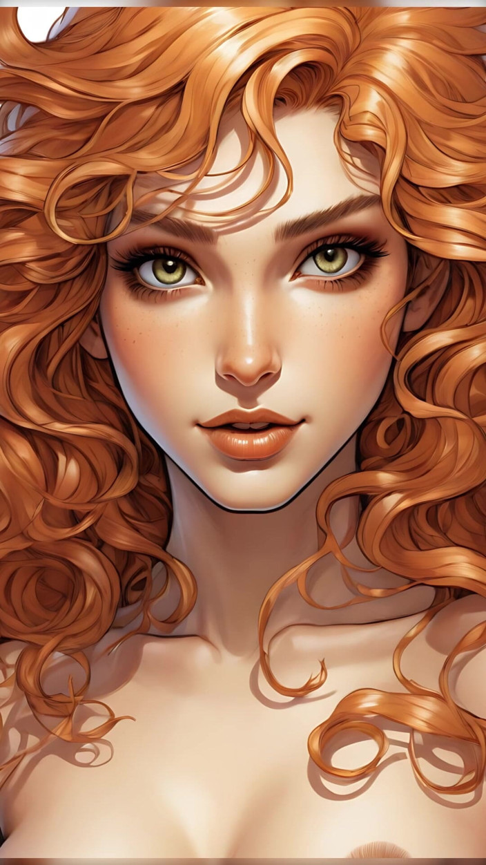 LustRender: Lustrender presentazione della ragazza nuda in stile comico - sexy ai...