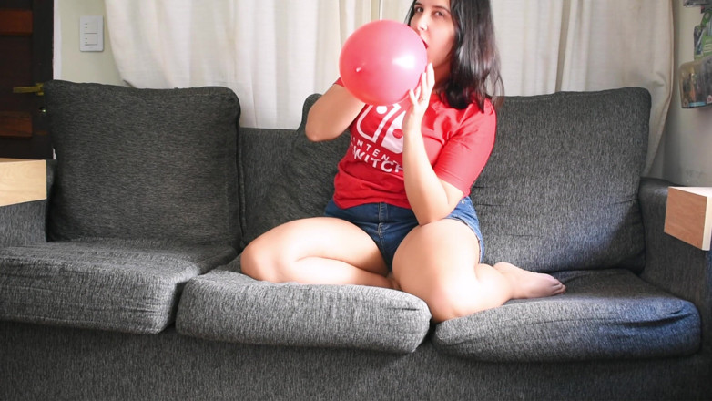 melu_world: Play Until Pop in Red Balloon Hot Session - Bunny Looner