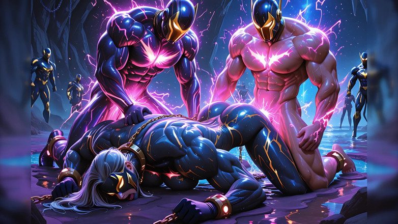 LustRender: Lustrender: Nova Sentinel Vixen Superheroine Orgy Chain Fuck - Ai Video