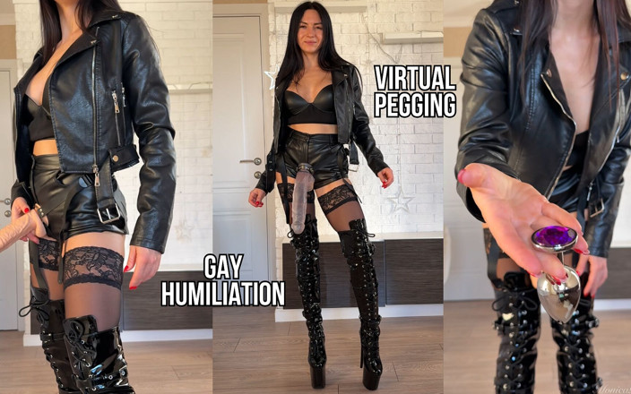 Princess Monica: POV : humiliation gay et pegging dans des bottes en latex