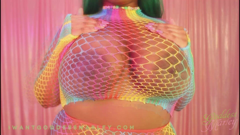 Goddess Marley: Rainbow Big Titty Cocktease