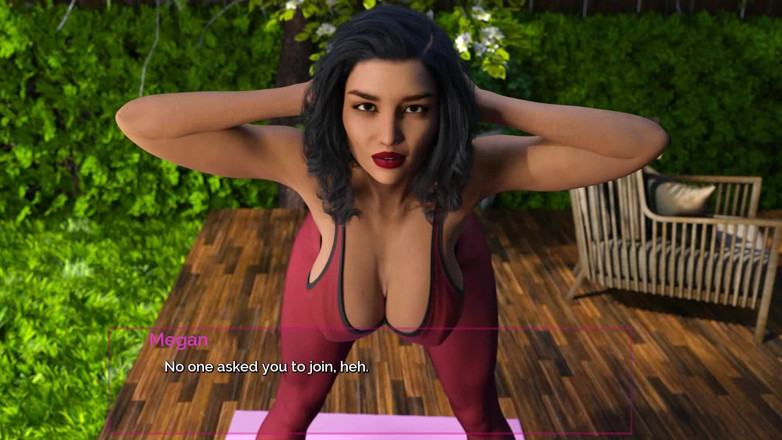 Dirty GamesXxX: Taci și dansează: proprietară sexy face yoga cu chiriașul ei în curtea...