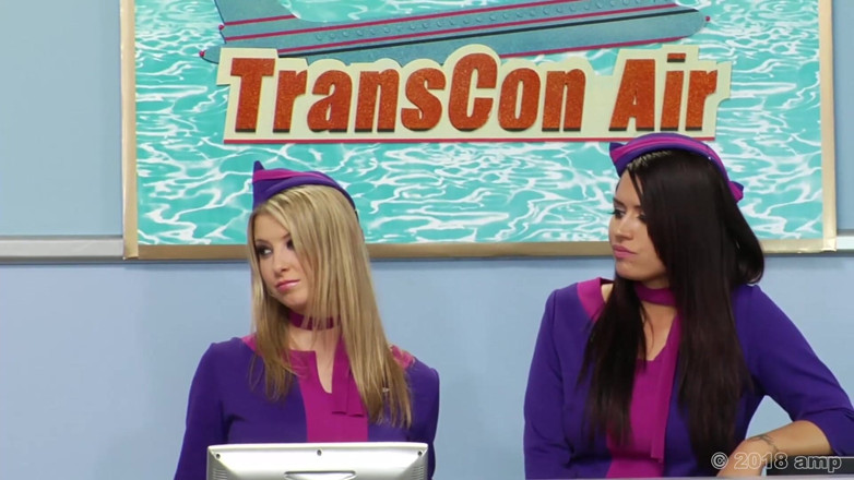 Adventures In Pornland: Pas d'avion - hôtesses de l'air - S6 - Kacey Jordan, Eric John