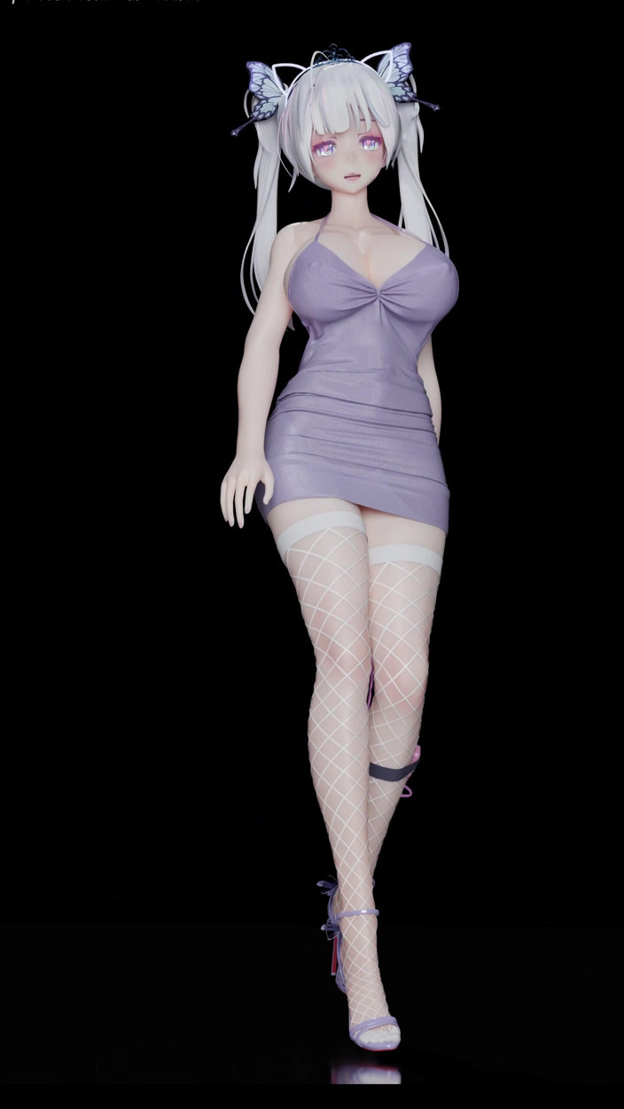 MikuMotion: Exid - meias de arrastão rosa rosa quente; Plugue na bunda;...