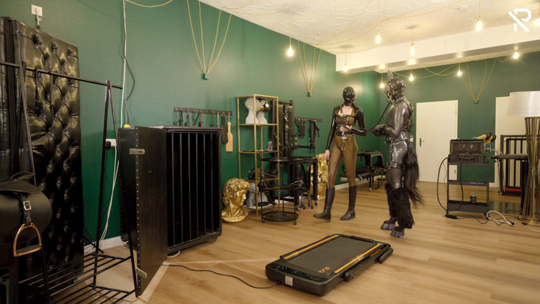 Rubber pervs: Jeu de poney en caoutchouc : brider et s'entraîner sur le...