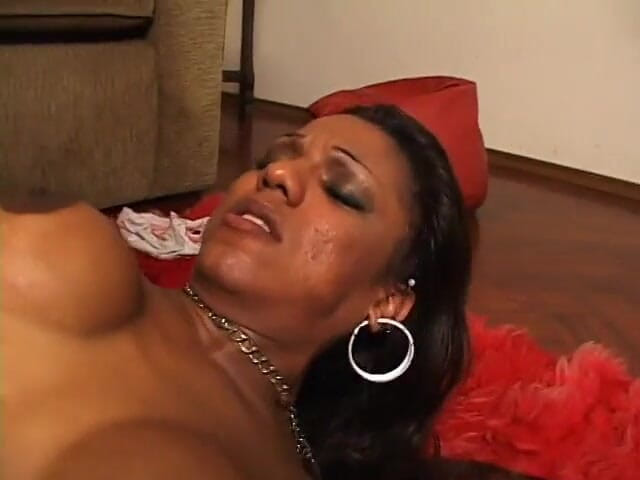 Shemales Tales: Dark skin shemale opes her butt cheeks for guy's huge...