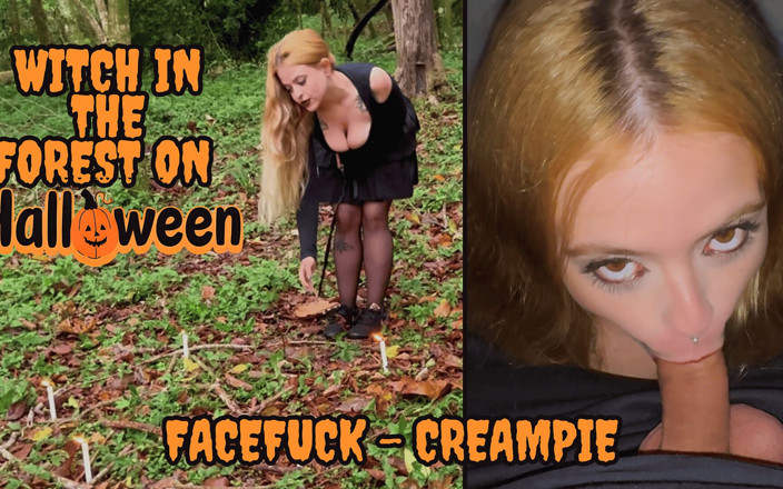 Surya and Dom Couple: Blonde Hexe Ist an Halloween Gerne Im Wald - Deepthroat Creampie...