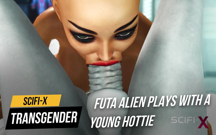 SciFi-X transgender: Super kosmita seks w laboratorium science fiction. Kosmita Futa bawi...
