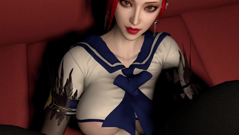 Why fuck so hard: 3D赤毛熟女痴女が巨根でからかい、数回オーガズムを得る