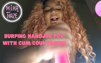 Mika Haze: Cycata ręczna robota POV od hebanowej dziewczyny BBW