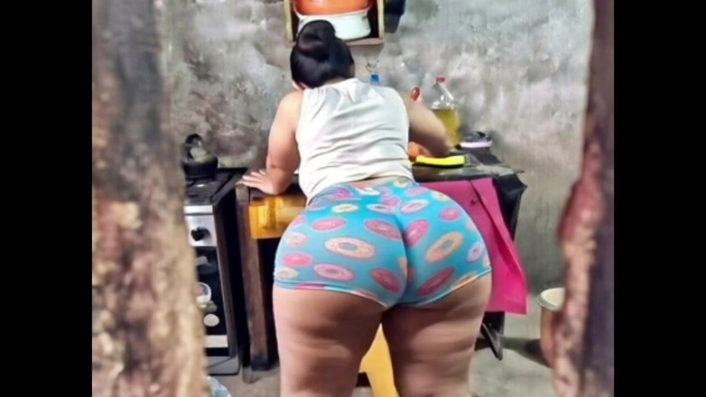 Amanda lucecita: Big Ass Neighbor Engraved with Her Donut Shorts