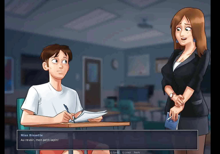 Dirty GamesXxX: Saga estivale : Français professeur MILF veut baiser son élève, épisode 84