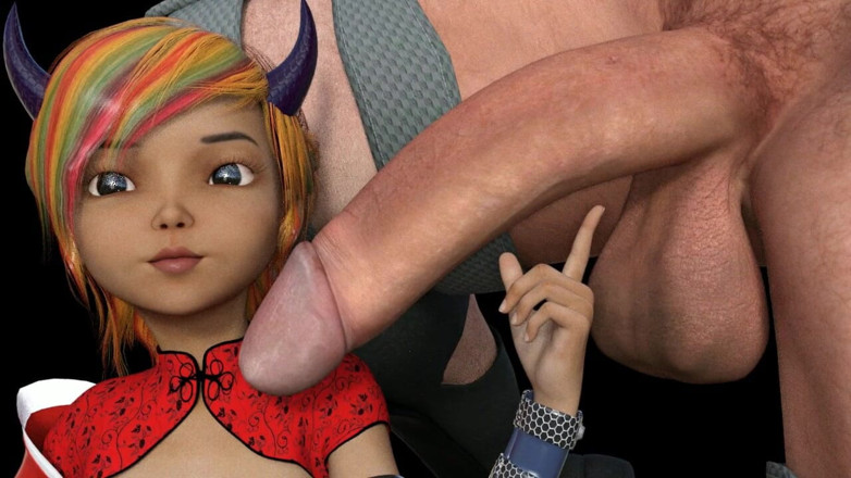 Cock Box 3D: Tink accarezza il cazzo del grande uomo episodio 1, Lavoro manuale...