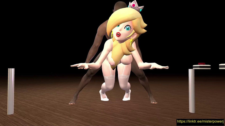 Misterj 3d Studio: Rosalina trompe Mario avec un inconnu en levrette