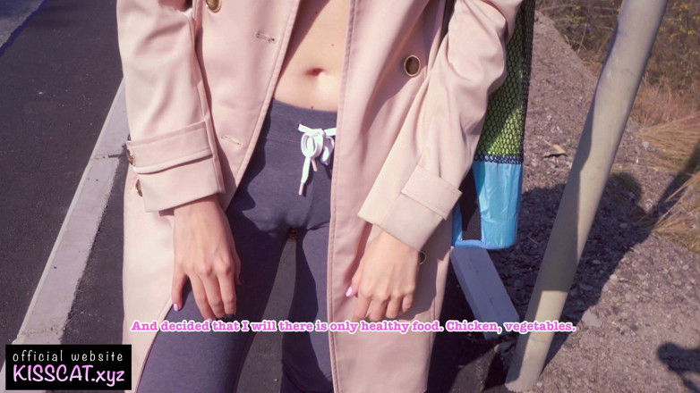 KissCat: Agente recogida 18 nena para pizza / sexo al aire libre y...