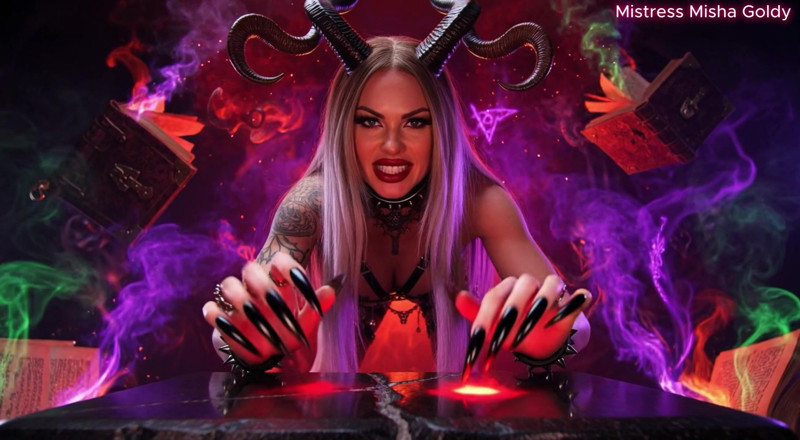 Goddess Misha Goldy: L’éjaculation infernale te ruine l’âme