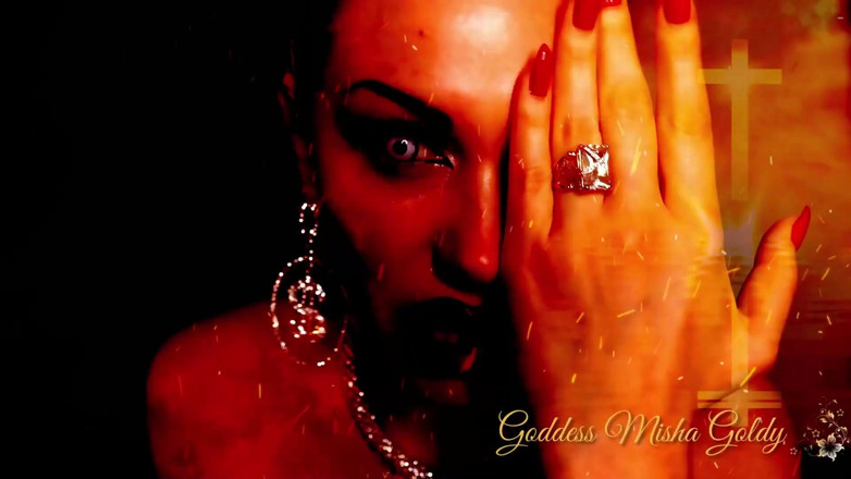 Goddess Misha Goldy: Hipnotizante antirreligioso ASMR! ¡Dale tu alma y tu cuerpo al diablo!