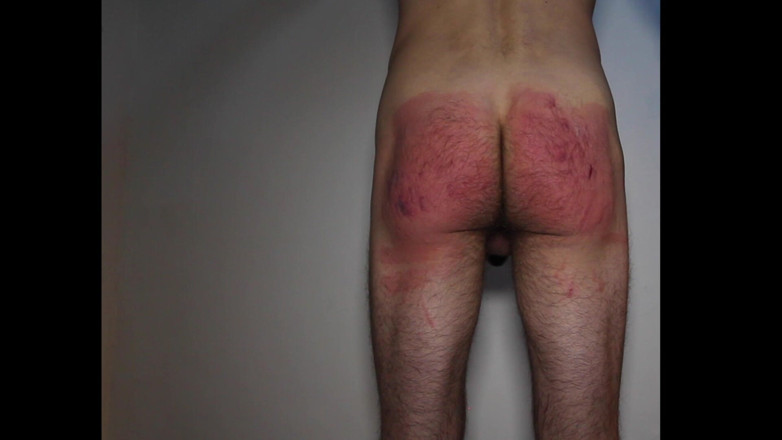 Selfspanker: Hard selfspanking with belt and cane