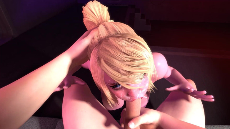 Wraith ward: Samus lutscht guten schwanz - Metroid porno-parodie