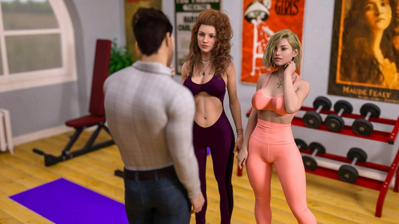 Dirty GamesXxX: Amamentando de volta ao prazer: exercício com duas meninas sexy...