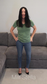 Jeans, Tee & Black Hair