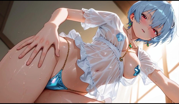 Ianimedia: Аниме-девушка Rei Ayanami показывает горячие сексуальные наряды, подборка