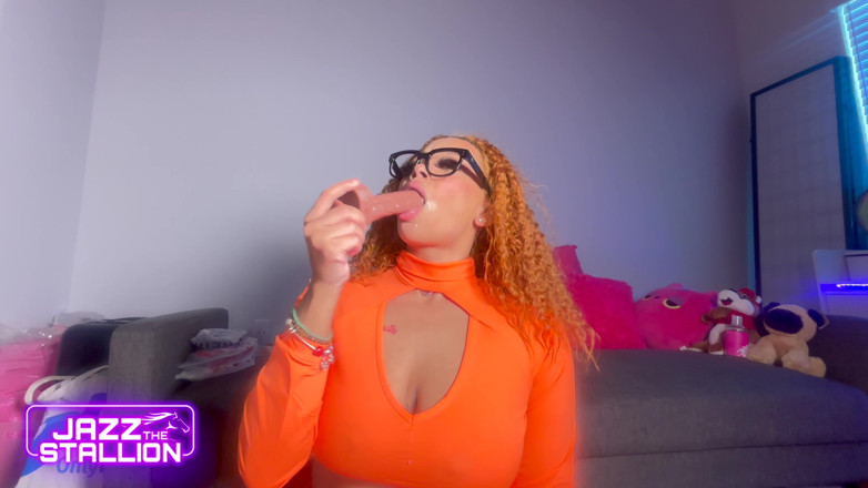 Jazz The Stallion: Solo Dildo ssie i pieprzyć w Velma Cosplay