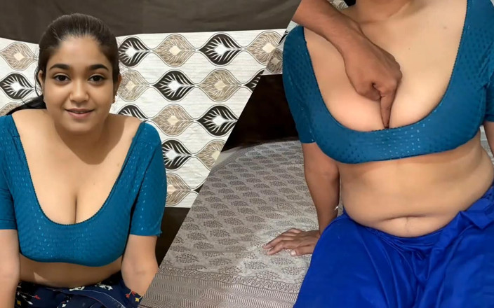 FantacyCouple: Balackmailed landlady bhabhi con su video desnudo luego la folló...