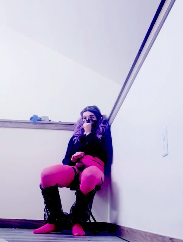 Natalie Slax: Ošklivá semenová děvka Tgirl Sissy