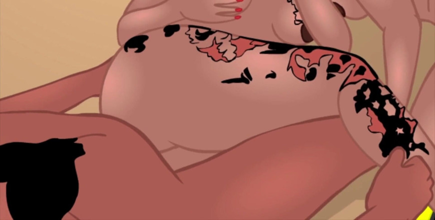 Back Alley Toonz: Bir portal açmak için eğlenceli seksi büyük götlü zenci üçlü grup...
