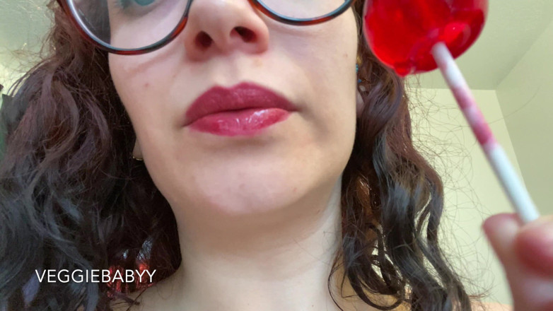Veggiebabyy: 4K van dichtbij lolly orale fixatie
