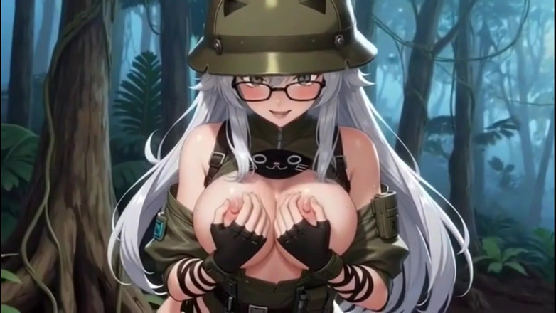Hot girl dancing: Ormanda sadece komik bir anime askeri, ai animasyon