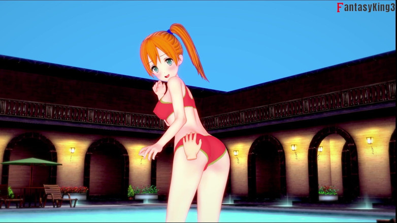 Fantasy king: Misty bikini sepong kontol - poketmonster