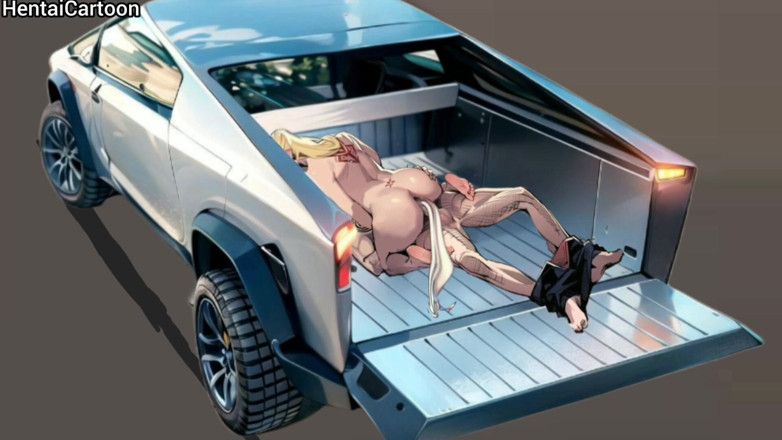 Hentai cartoon: Heißer autosex mit der sekretärin an einem Tesla Cybertruck auf...