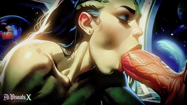 AI Visuals X: Orc Elf Alien Fantasy mamada y titfuck compilación - porno animado (generado...