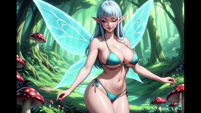 Hot girl dancing: Femmes fées sexy dans la forêt, animation ai