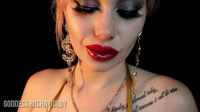 Goddess Misha Goldy: Тренировка с зависимостью губ! Стать полностью промытые мозги! Goon и дрочка 2