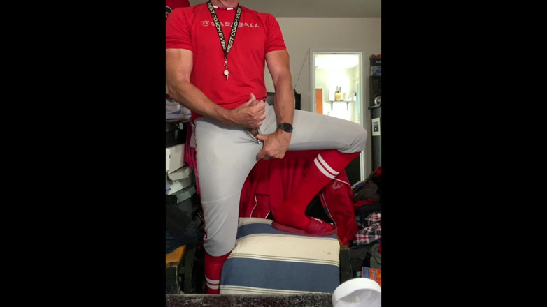 JockDad87: Jockdad87 Edges en équipement de baseball et chaussettes rouges
