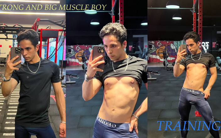 aodaboy: Fitness-junge trainiert im fitnessstudio