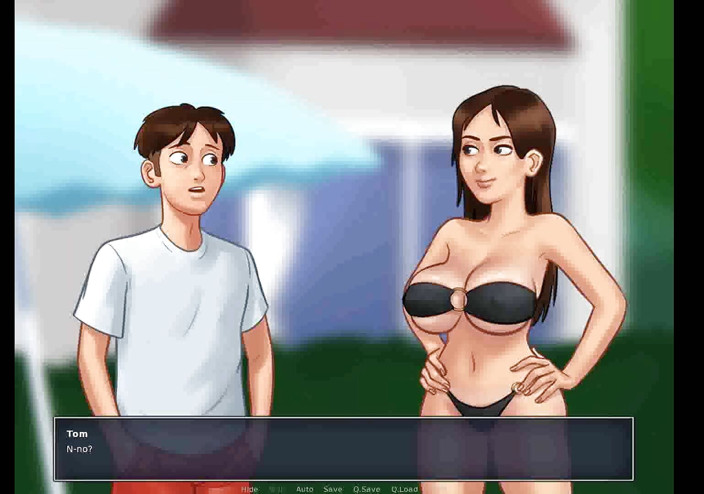 Dirty GamesXxX: Summertime saga: पूल पर सेक्सी गांड सौतेली बहन ep 121
