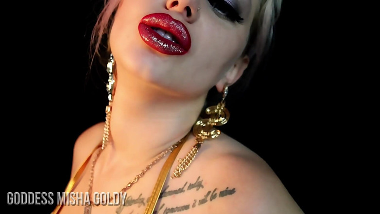 Goddess Misha Goldy: Lips addiction training! Become totally brain washed! Goon &amp; jerk 2