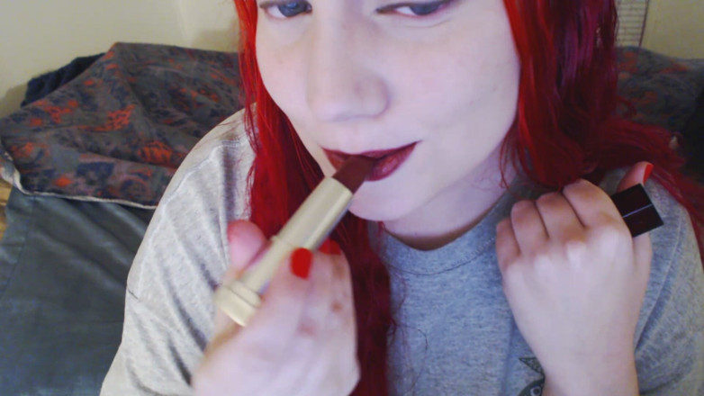 Scarlet Vixen: Lippe n mund fetisch roter heißer lippenstift