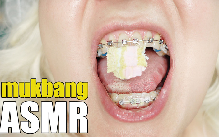 Arya Grander: Diş teli içinde asmr mukbang videosu
