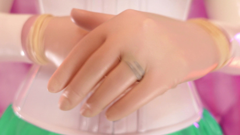 Arya Grander: Latexový zvuk ASMR video: 3 vrstvy bílých těsných lékařských rukavic... sexy...